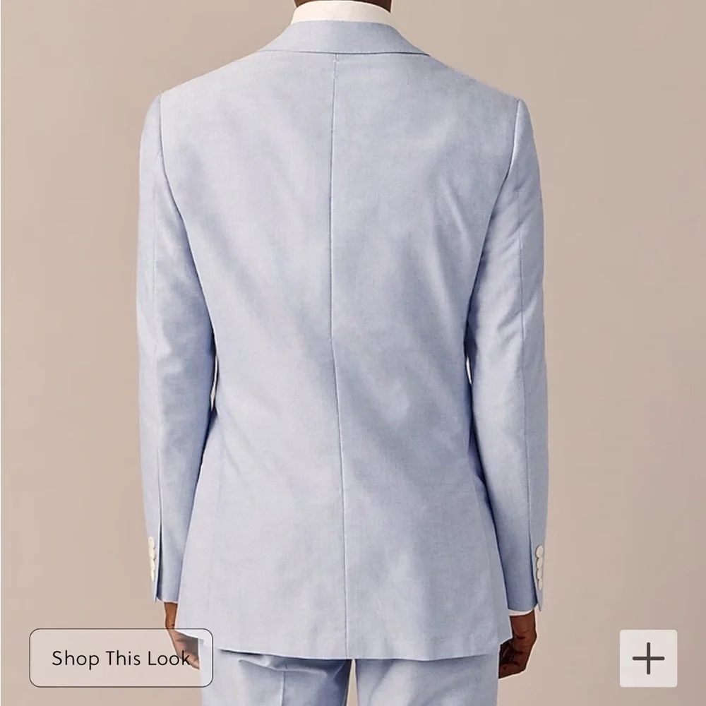 J crew light blue Ludlow Slim-fit suit jacket in Portuguese cotton oxford